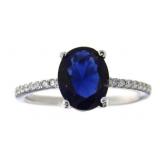 Oval 4.30 ct Sapphire Solitaire Ring