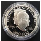 1990-P Eisenhower Silver Proof Dollar