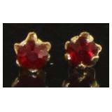 10kt Gold Onyx Tiny Stud Earrings