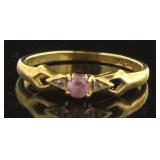 10kt Gold Pink Sapphire Dinner Ring