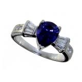 Pear Cut 2.24 ct Tanzanite Designer Ring