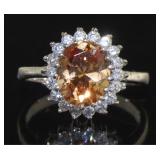 Brilliant Oval 4.33 ct Golden Citrine Dinner Ring