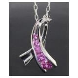 Graduated Pink Topaz Journey Pendant