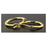 14kt Gold 11.50 mm Huggie Hoop Earrings