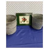 2 Milk Buckets & Cork Mats