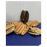 (6) Preowned Ball Gloves