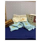 Preowned Hand Towels, 2 Jewelry Boxes