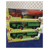 (3) Friction Farm Tractor