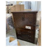 Dark Wood Chest w/ industrial Pulls