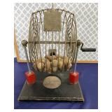 Old Bingo Wheel & Cards