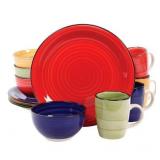 12pc color Vibes Stoneware Dish Set