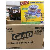 Case of 4 Packs of 15 Pc Glad Lunch Variety Pack