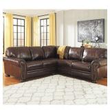 504 2pc Top Grain Leather Sectional