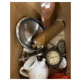 Box lot with Ship Clock