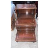 Vintage Leather Top Table