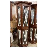 Solid Wood Lighted Cherry China Cabinet