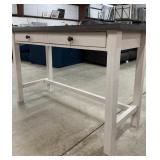 Farmhouse White Desk w/ weathered gray top