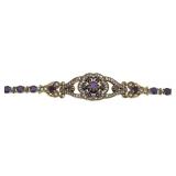 Vintage Style 15.70 ct Round Amethyst Bracelet