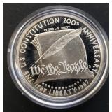 1987-S Constitution Silver Proof Dollar