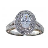 14kt Gold 2.15 ct Oval Cut Diamond Ring