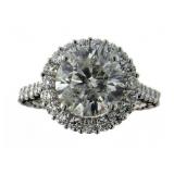 18kt White Gold 4.88 ct Round Diamond Ring