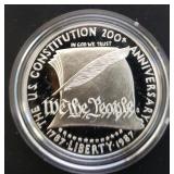 1987-S Constitution Silver Proof Dollar