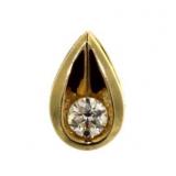 14kt Gold 1/4 ct Diamond Teardrop Pendant