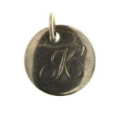 Tiffany & Co. Sterling Silver "K" Pendant