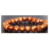 Genuine Chocolate Pearl Stretch Bracelet