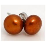 Genuine Chocolate Pearl Earrings