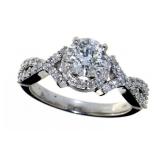 14kt Gold Brilliant Round 1.62 ct Diamond Ring