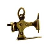 10kt Gold Sewing Machine Pendant