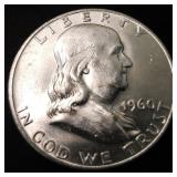 1960-D Franklin Silver Half Dollar BU