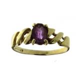 14kt Gold Natural Amethyst Dinner Ring