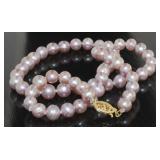 18kt Gold 7 mm Rose 16.5" Necklace