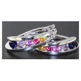 Multi Gemstone 2.00 ct Hoop Earrings