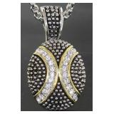 Large White Crystal Fashion Necklace