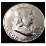 1962 Franklin Silver Half Dollar BU