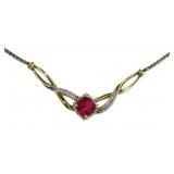 Ruby & Diamond Evening Necklace