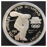 1983-S Olympic Silver Proof Dollar