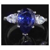 Pear Cut 3.48 ct Tanzanite Dinner Ring