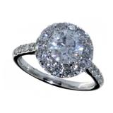 14kt White Gold 2.44 ct Round Diamond Ring