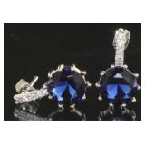 Stunning 4.50 ct Round Sapphire Earrings