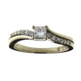 14kt Gold Princess Cut Diamond Wedding Ring
