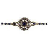Vintage Style 14.60 ct Round Sapphire Bracelet