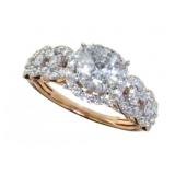 14K Rose Gold 1.95 ct Diamond Ring