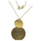 Hammered Gold Toned Designer Necklace