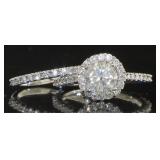 14kt Gold 2.09 ct Round Diamond Bridal Set