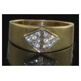 14kt Gold Vintage Diamond Dinner Ring *HEAVY