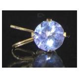 10kt Gold Ceylon Sapphire Solitaire Pendant
